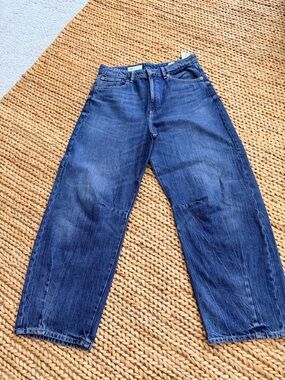 Zara wide leg barrel jeans - Dark Blue Relaxed Jeans